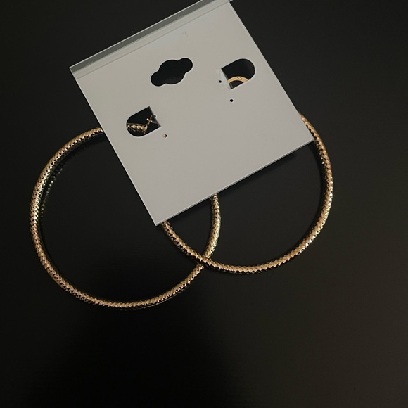 Gold Hoop Earrings - Picture 3 of 4